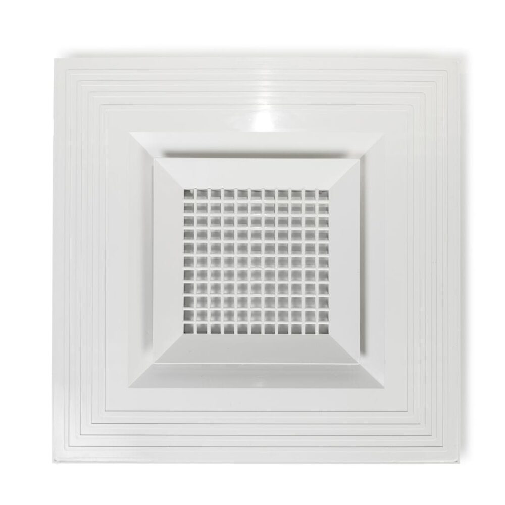 Square Ceiling Diffuser T-Bar with Egg crate core - Plastic